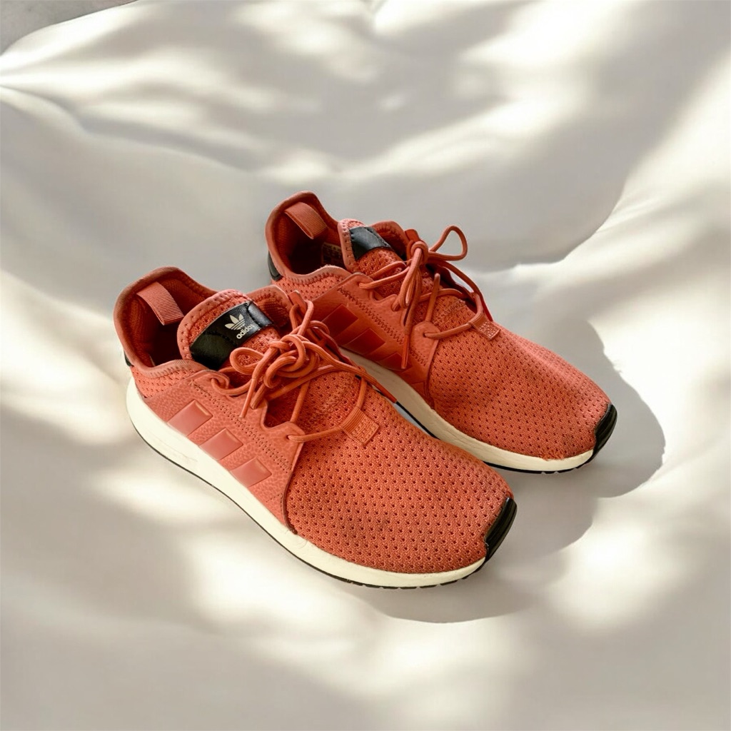 Adidas Coral Peach Pink Orange Trace Scarlet Running Shoes Men 5.5 Women 7